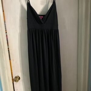 Black maxi dress with spaghetti straps size XL.  W35